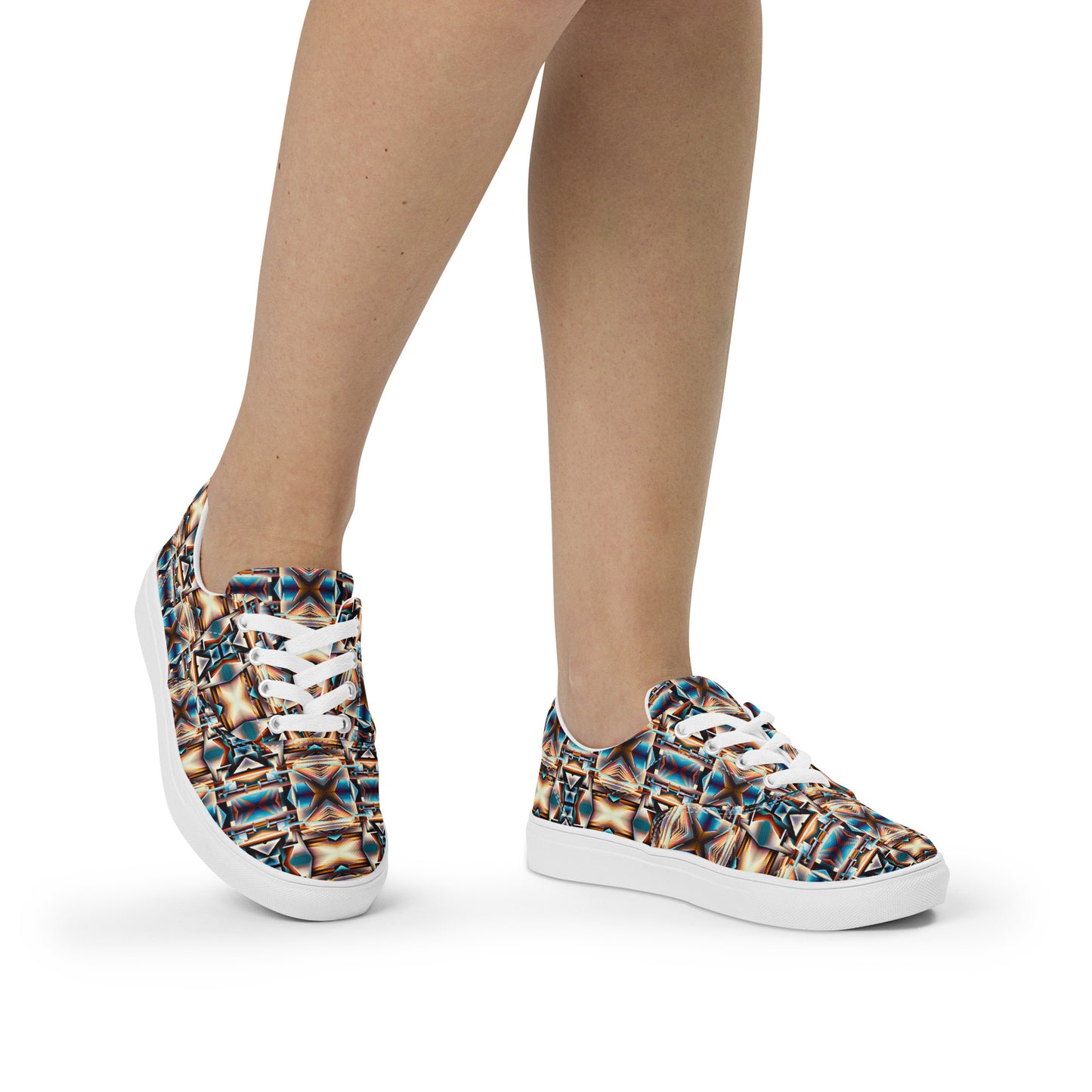 DMV 0275 Conceptual Artsy Women’s lace-up canvas shoes