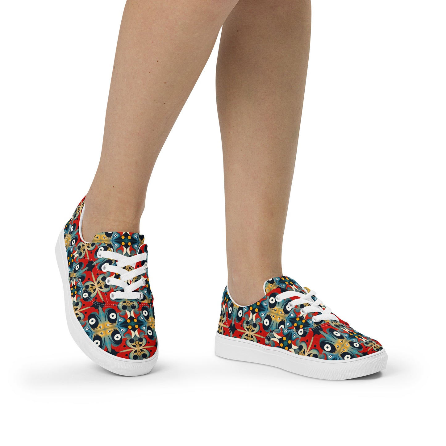 DMV 0269 Vintage Artsy Women’s lace-up canvas shoes