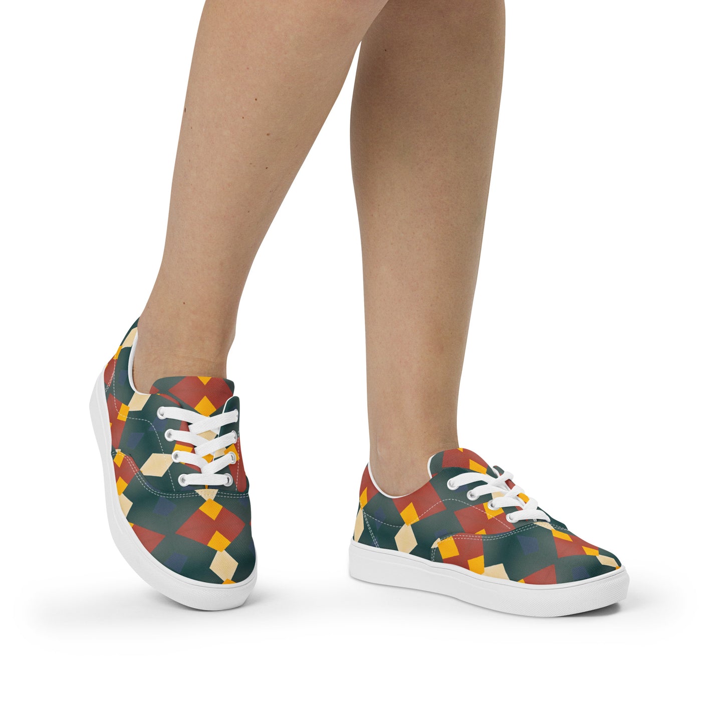 DMV 0057 Classic Boho Women’s lace-up canvas shoes