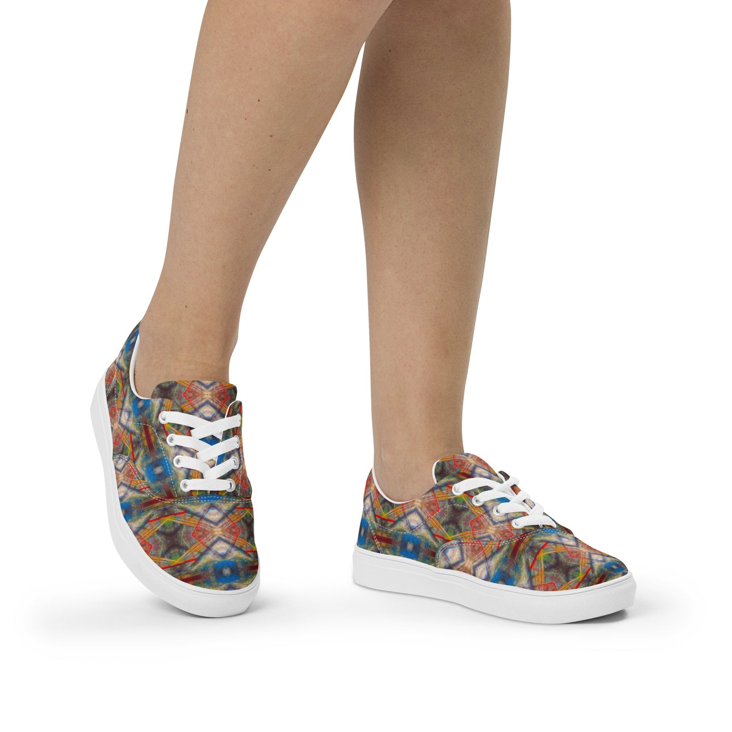 DMV 0159 Avant Garde Artsy Women’s lace-up canvas shoes