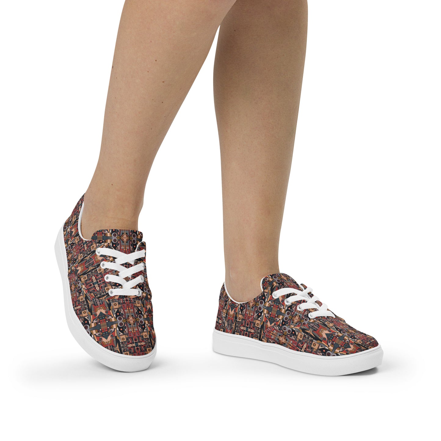 DMV 0266 Classic Boho Women’s lace-up canvas shoes