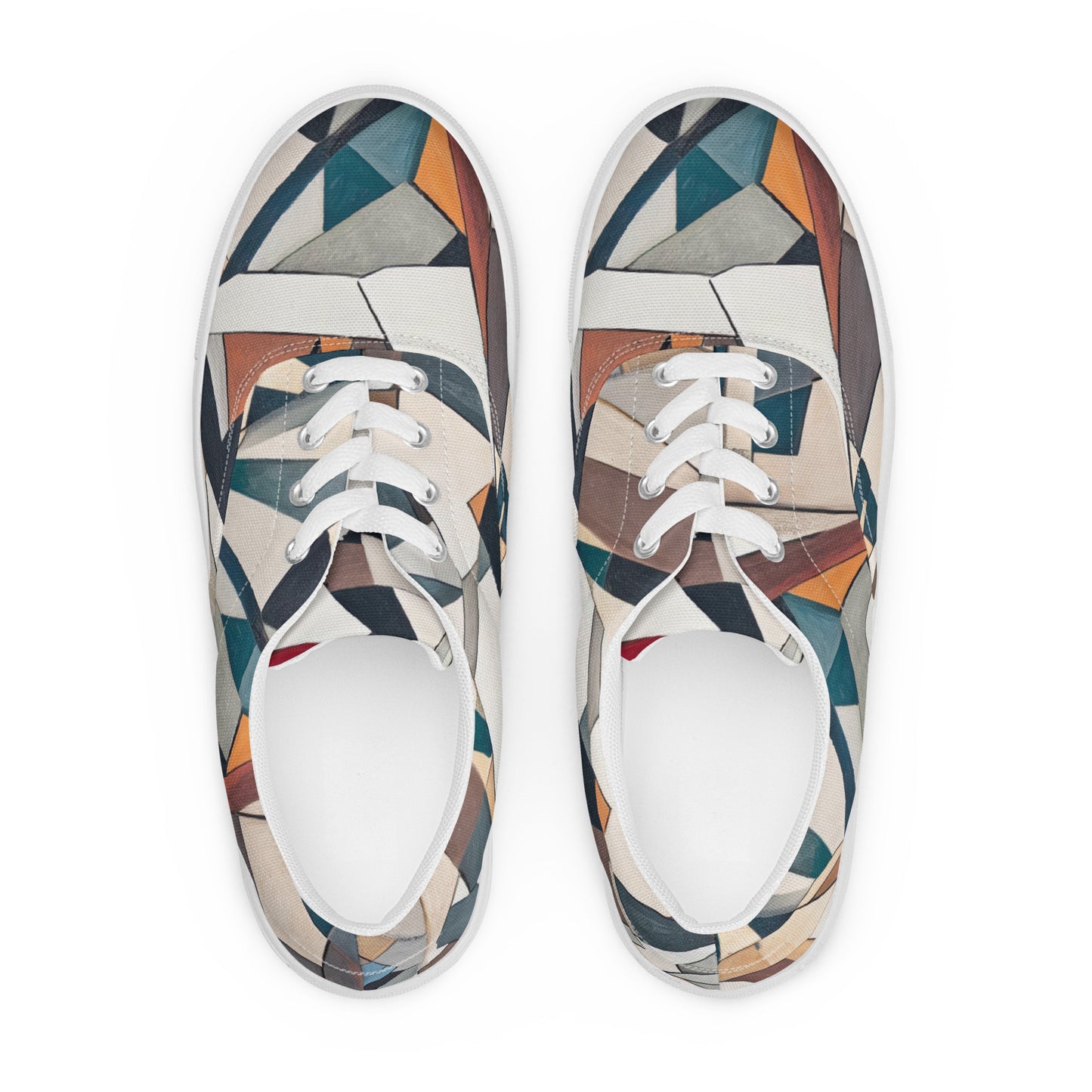 DMV 0264 Abstract Art Women’s lace-up canvas shoes