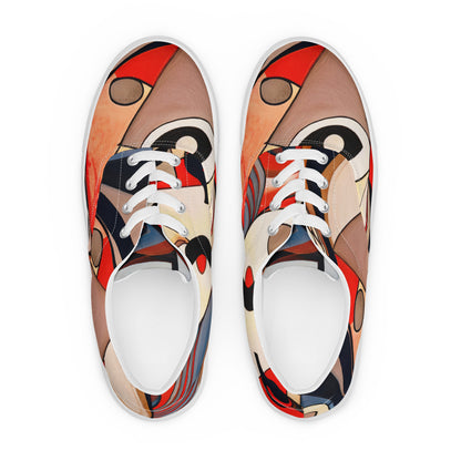 DMV 0214 Retro Art Women’s lace-up canvas shoes