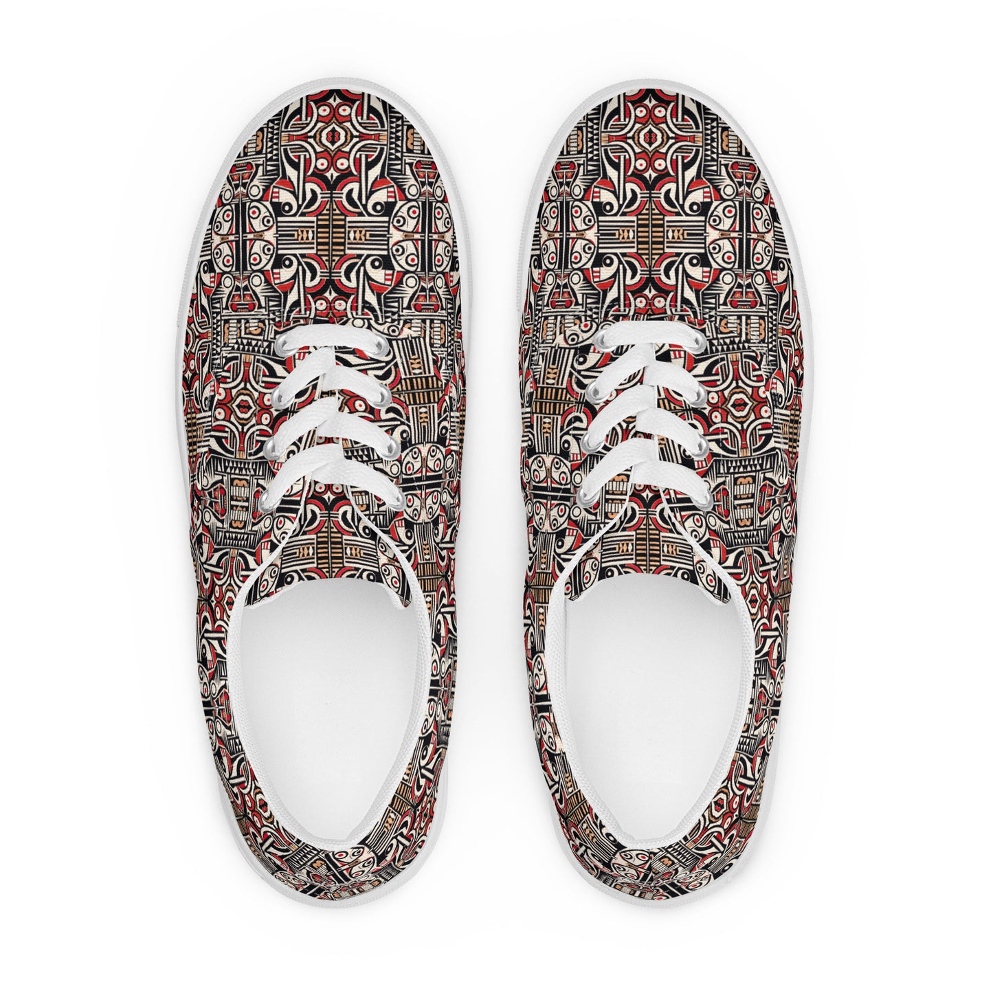 DMV 0161 Chic Boho Women’s lace-up canvas shoes