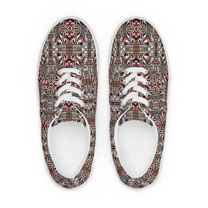 DMV 0161 Chic Boho Women’s lace-up canvas shoes