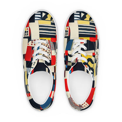 DMV 0141 Retro Art Women’s lace-up canvas shoes