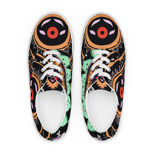 DMV 0180 Boho Women’s lace-up canvas shoes