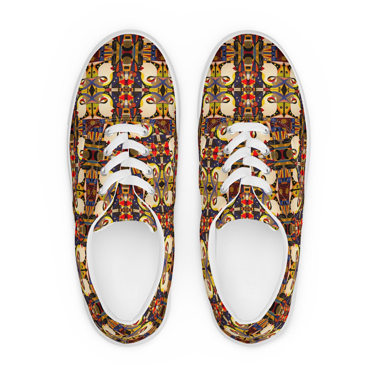 DMV 0176 Chic Boho Women’s lace-up canvas shoes