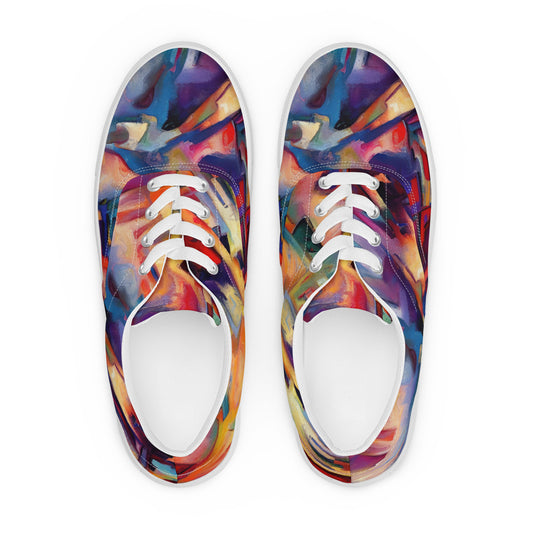 DMV 0308 Abstract Art Women’s lace-up canvas shoes
