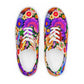 DMV 0309 Floral Women’s lace-up canvas shoes