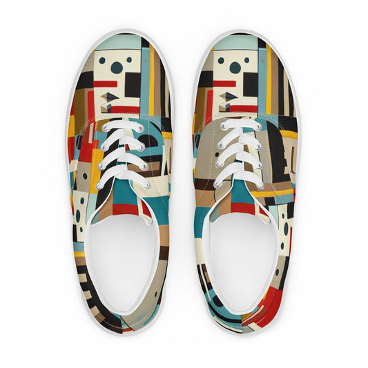 DMV 0413 Abstract Art Women’s lace-up canvas shoes