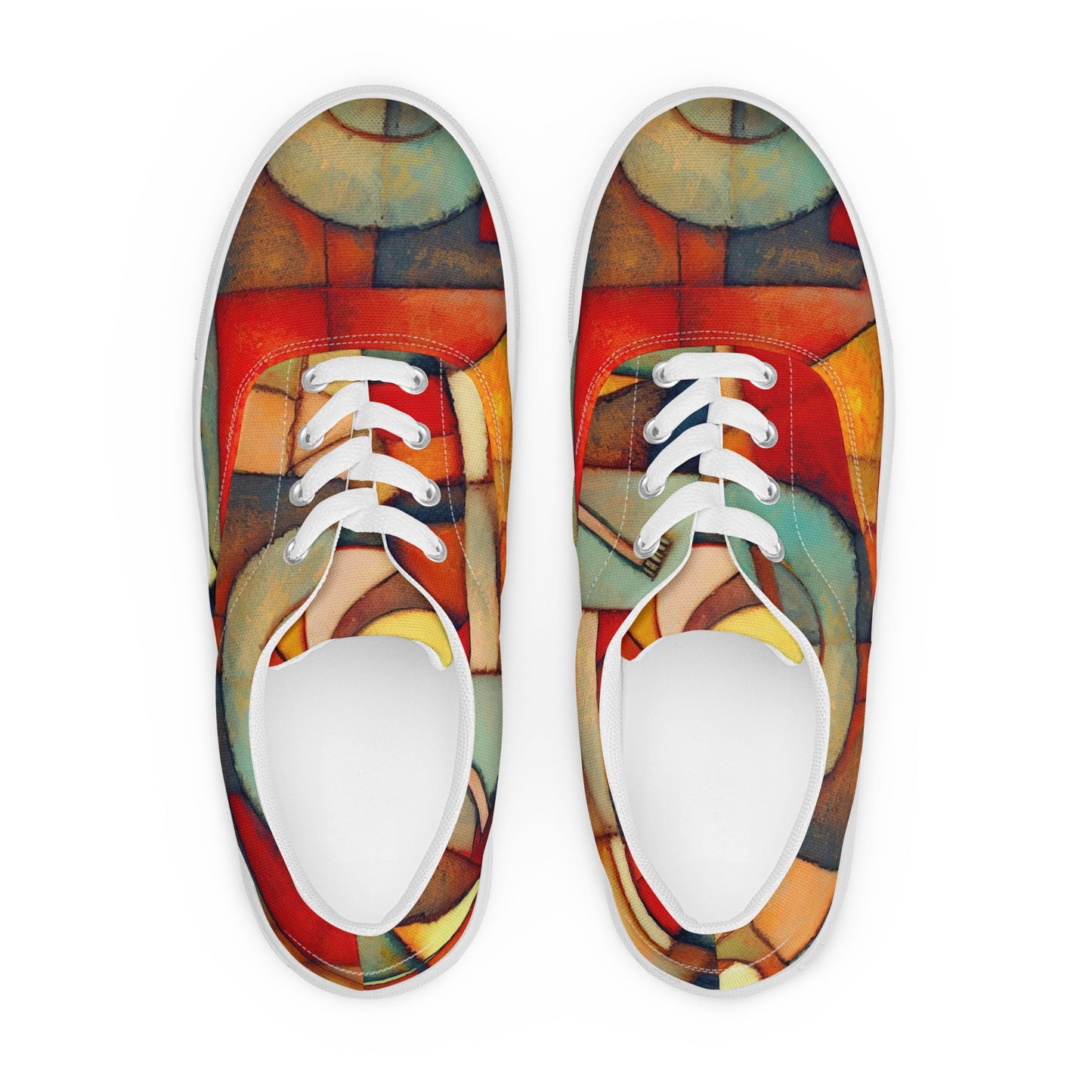 DMV 0298 Retro Art Women’s lace-up canvas shoes