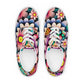 DMV 0515 Floral Women’s lace-up canvas shoes