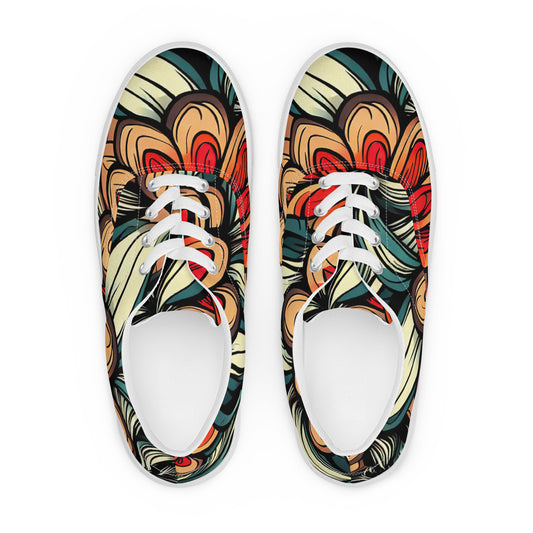 DMV 1461 Floral Women’s lace-up canvas shoes