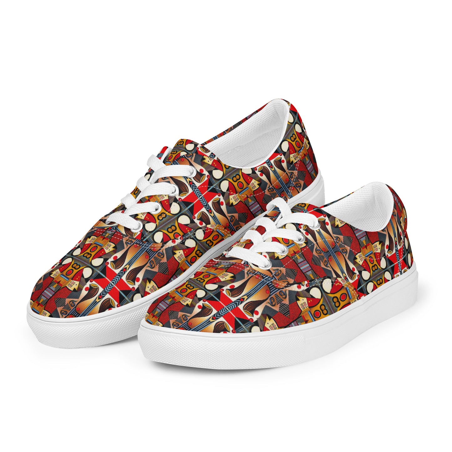 DMV 0208 Chic Boho Women’s lace-up canvas shoes