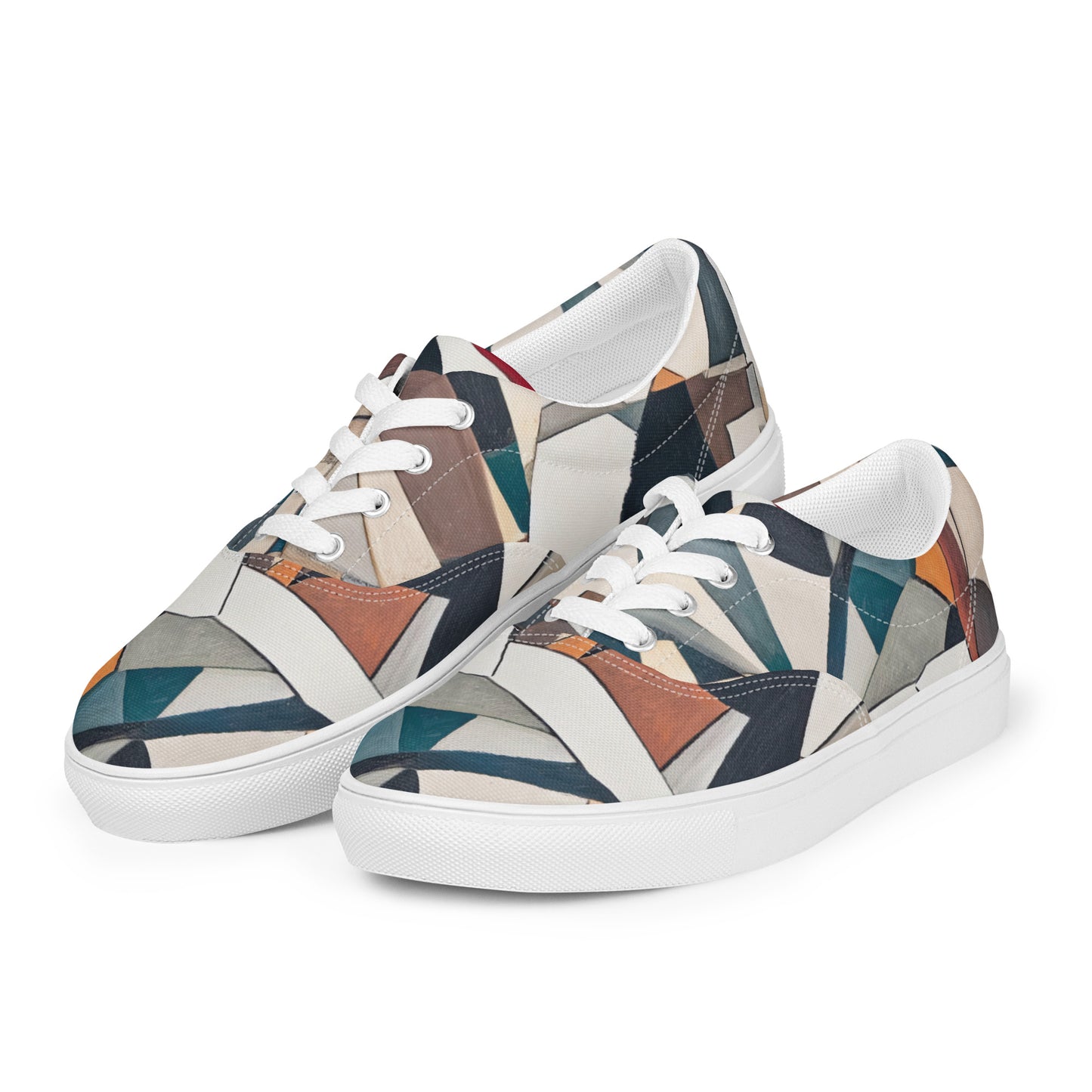 DMV 0264 Abstract Art Women’s lace-up canvas shoes