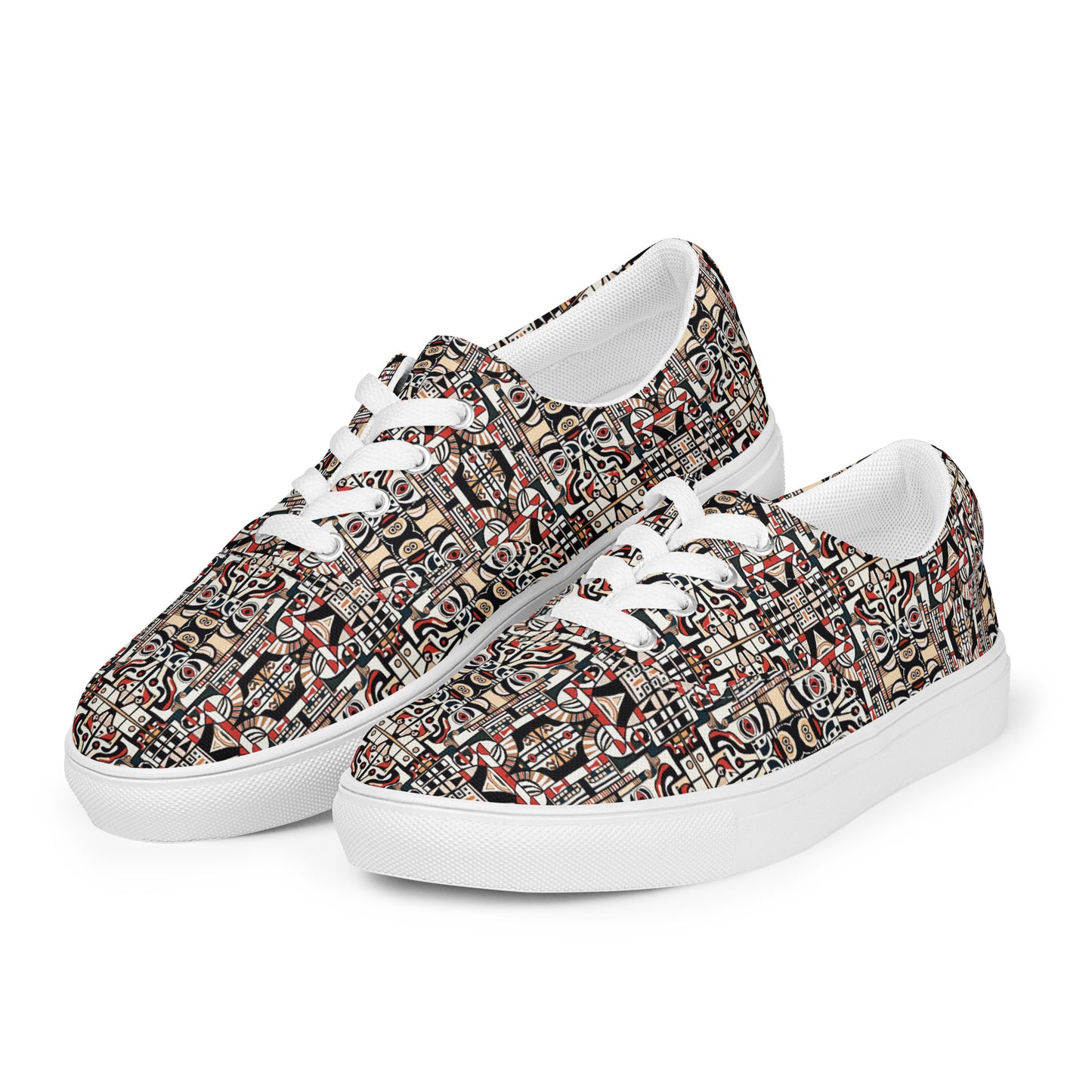 DMV 0131 Chic Boho Women’s lace-up canvas shoes