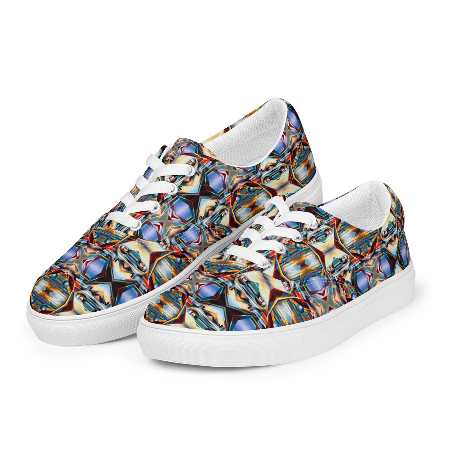 DMV 0221 Conceptual Artsy Women’s lace-up canvas shoes