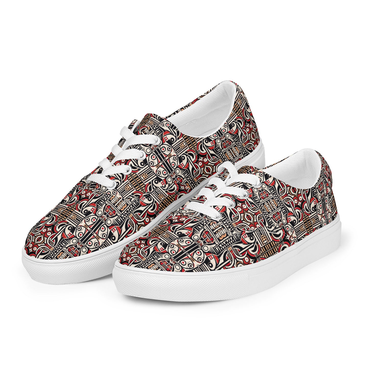 DMV 0161 Chic Boho Women’s lace-up canvas shoes