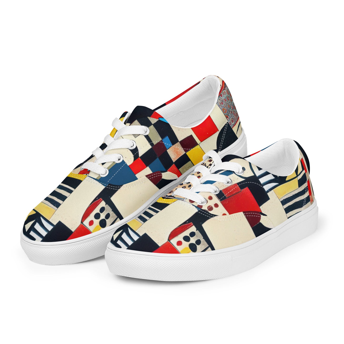 DMV 0141 Retro Art Women’s lace-up canvas shoes