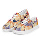 DMV 0137 Floral Women’s lace-up canvas shoes