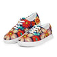 DMV 0197 Floral Women’s lace-up canvas shoes