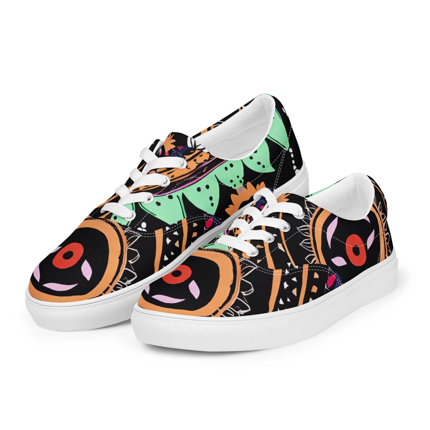 DMV 0180 Boho Women’s lace-up canvas shoes