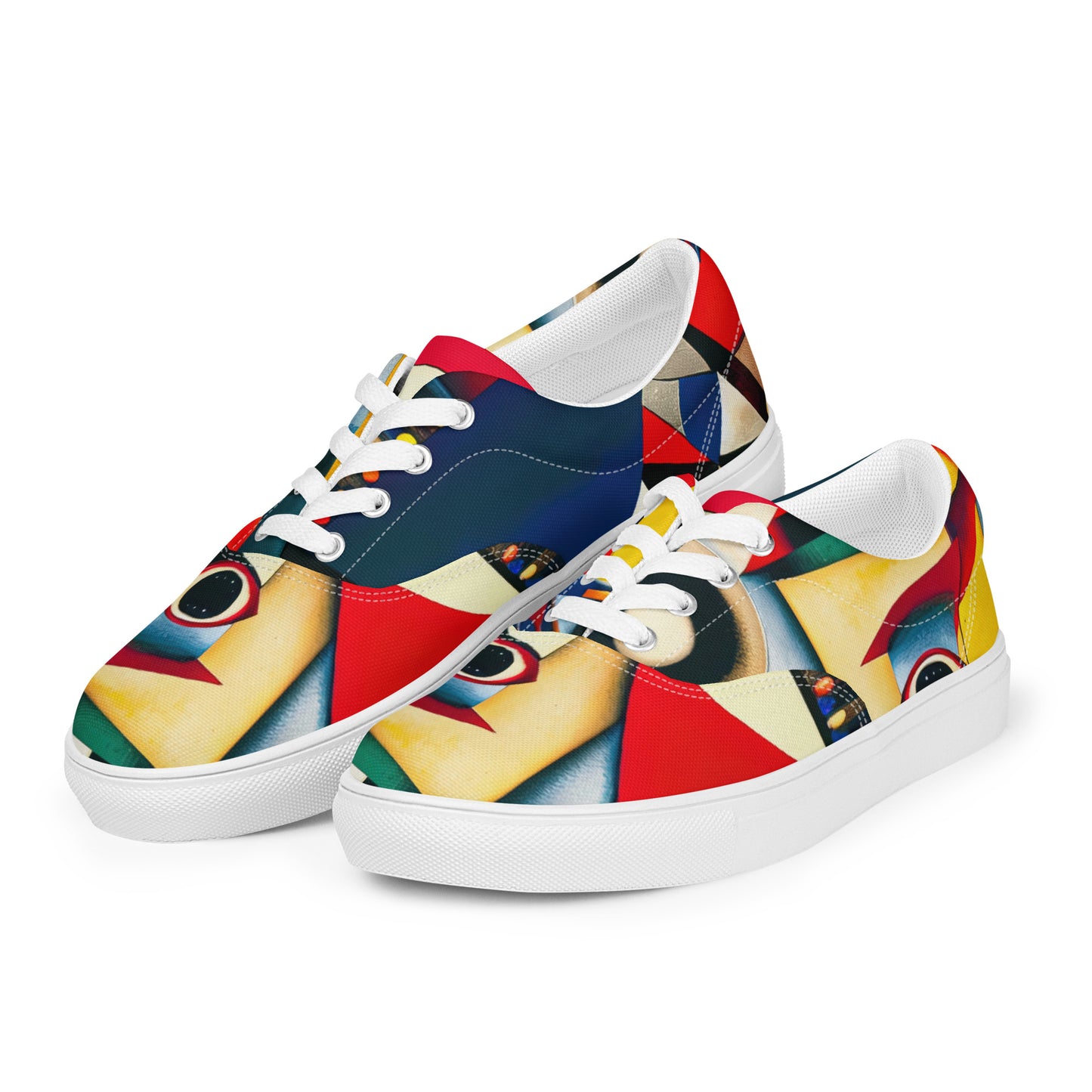 DMV 0187 Retro Art Women’s lace-up canvas shoes