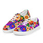 DMV 0309 Floral Women’s lace-up canvas shoes