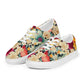 DMV 0260 Floral Women’s lace-up canvas shoes