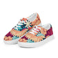 DMV 0293 Floral Women’s lace-up canvas shoes