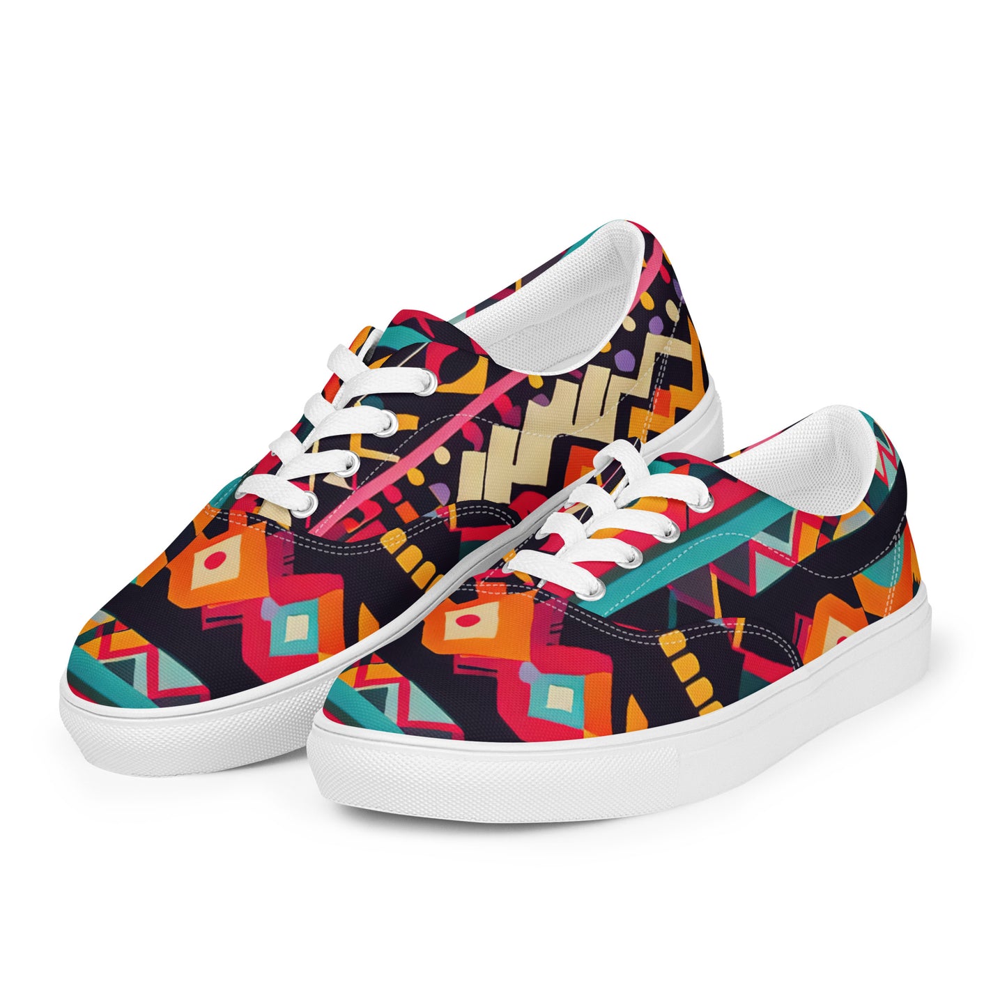 DMV 0409 Boho Women’s lace-up canvas shoes