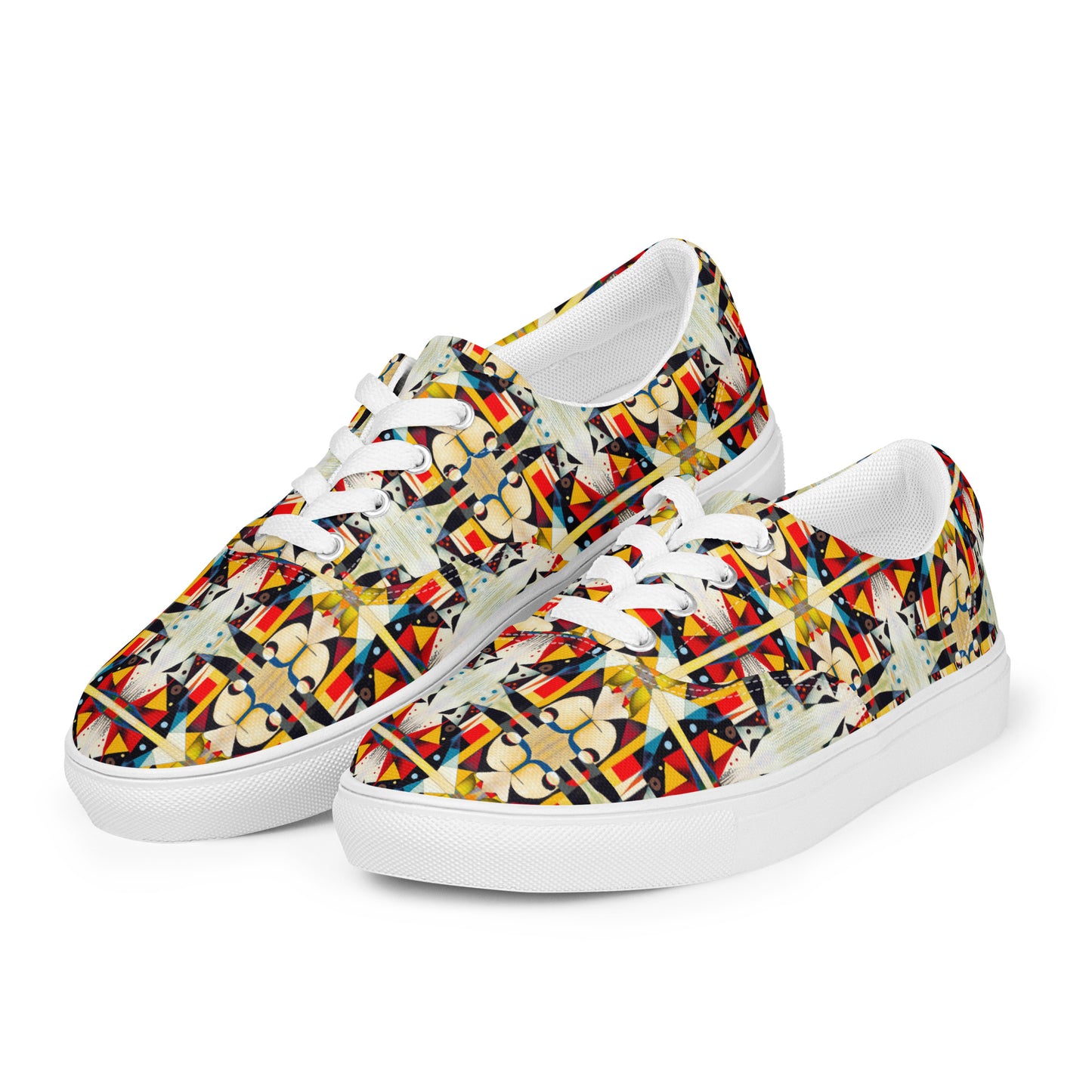 DMV 0517 Chic Boho Women’s lace-up canvas shoes