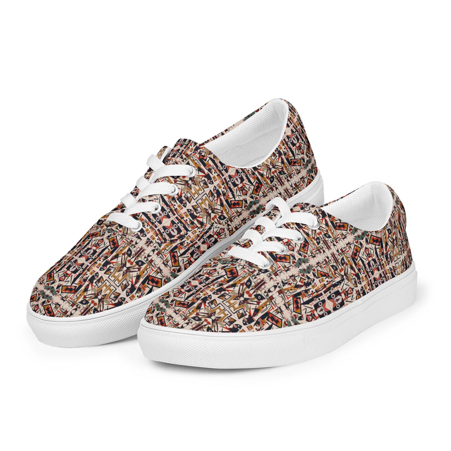 DMV 0432 Classic Boho Women’s lace-up canvas shoes