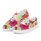 DMV 0424 Floral Women’s lace-up canvas shoes