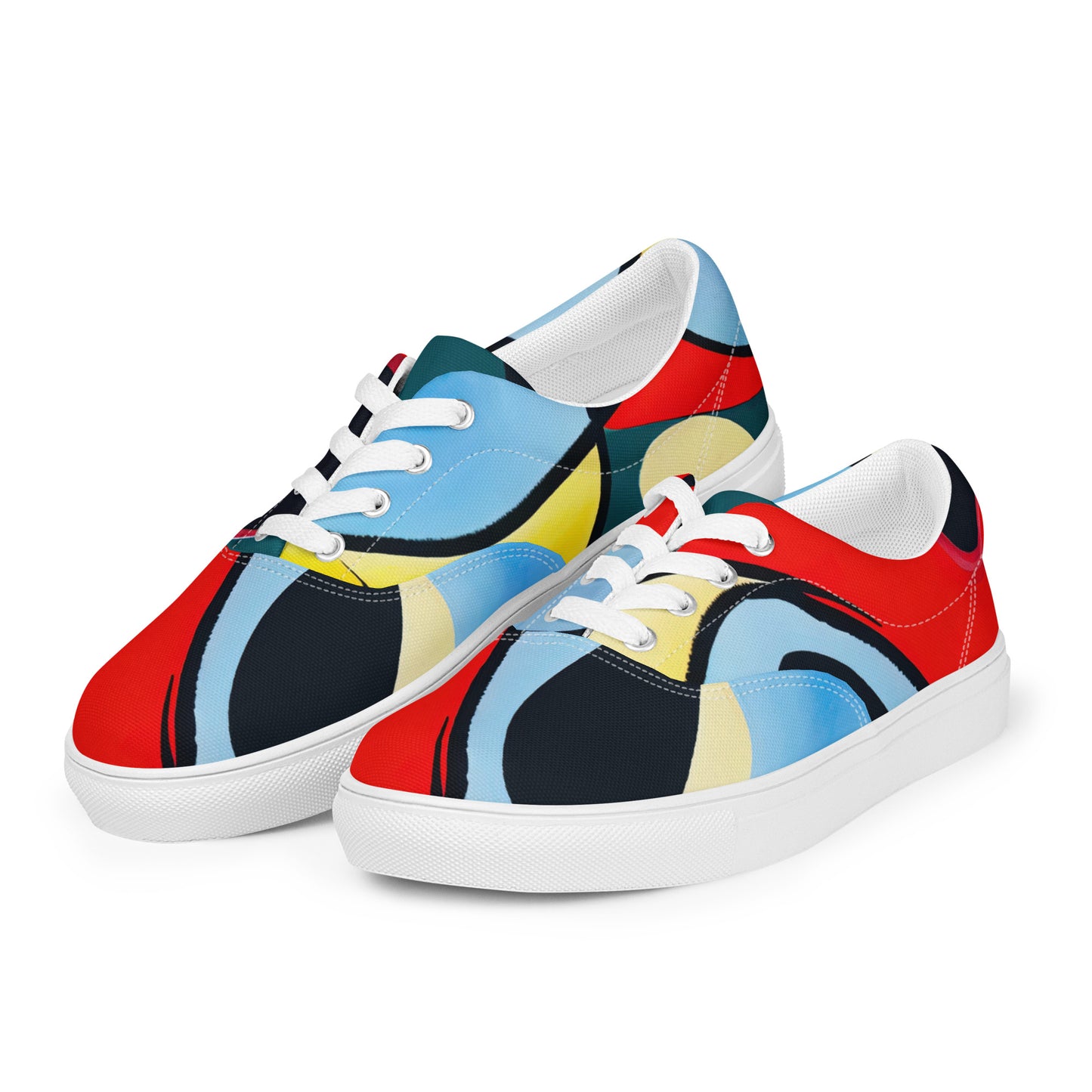 DMV 0958 Retro Art Women’s lace-up canvas shoes