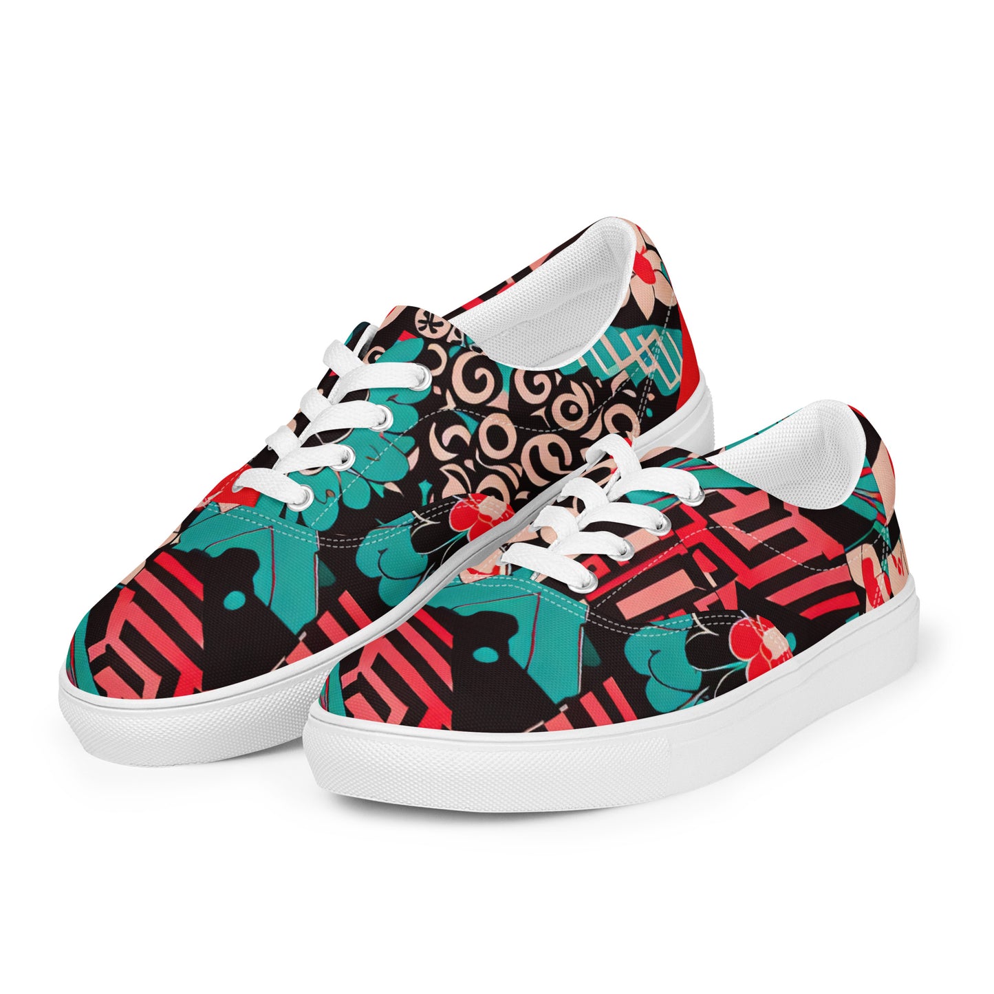 DMV 0920 Boho Women’s lace-up canvas shoes