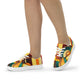 DMV 0048 Retro Art Women’s lace-up canvas shoes