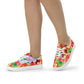 DMV 0035 Floral Women’s lace-up canvas shoes