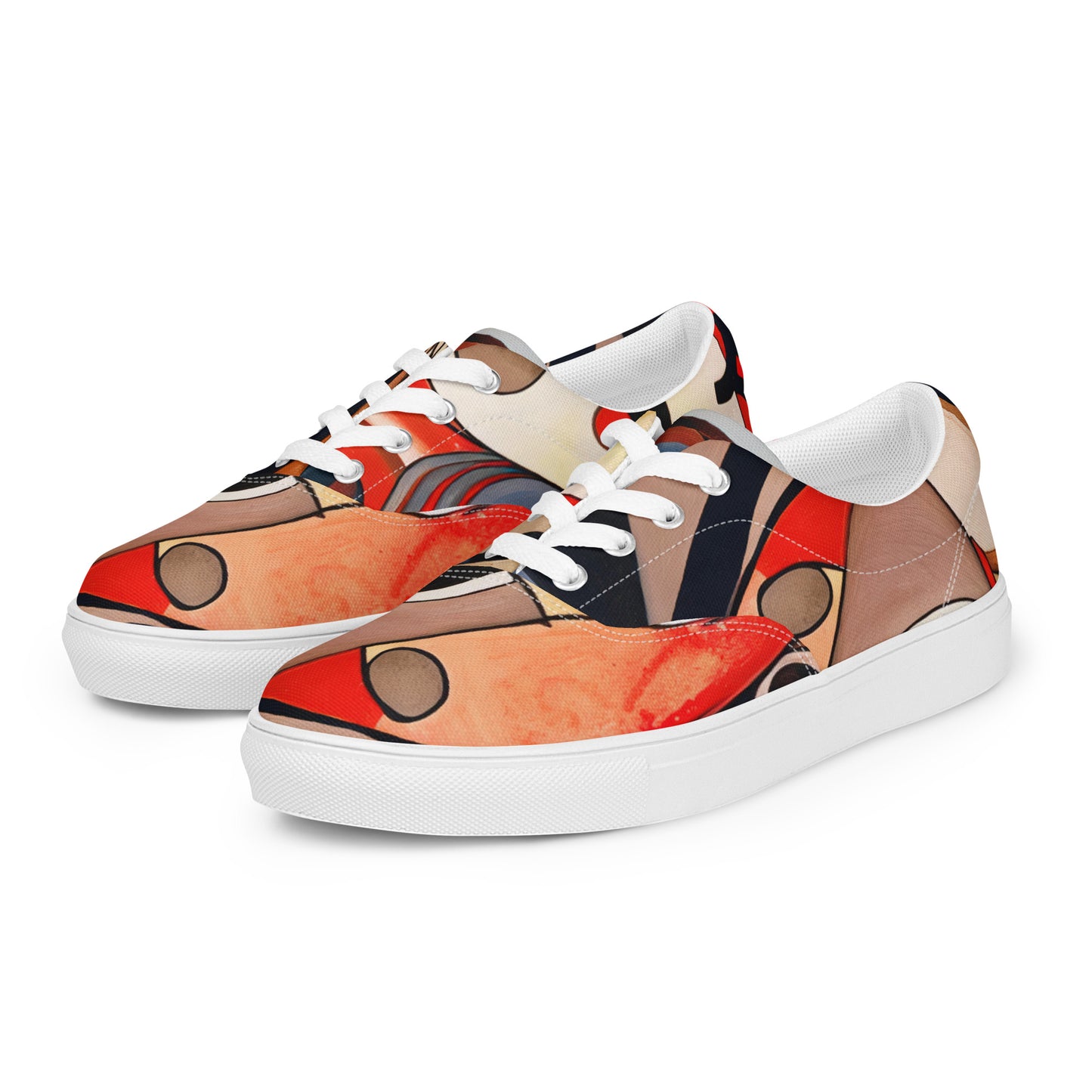 DMV 0214 Retro Art Women’s lace-up canvas shoes