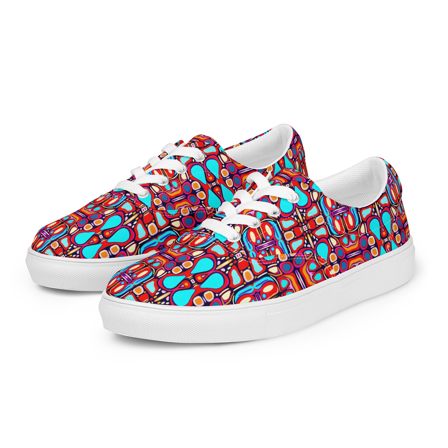 DMV 0094 Vintage Artsy Women’s lace-up canvas shoes