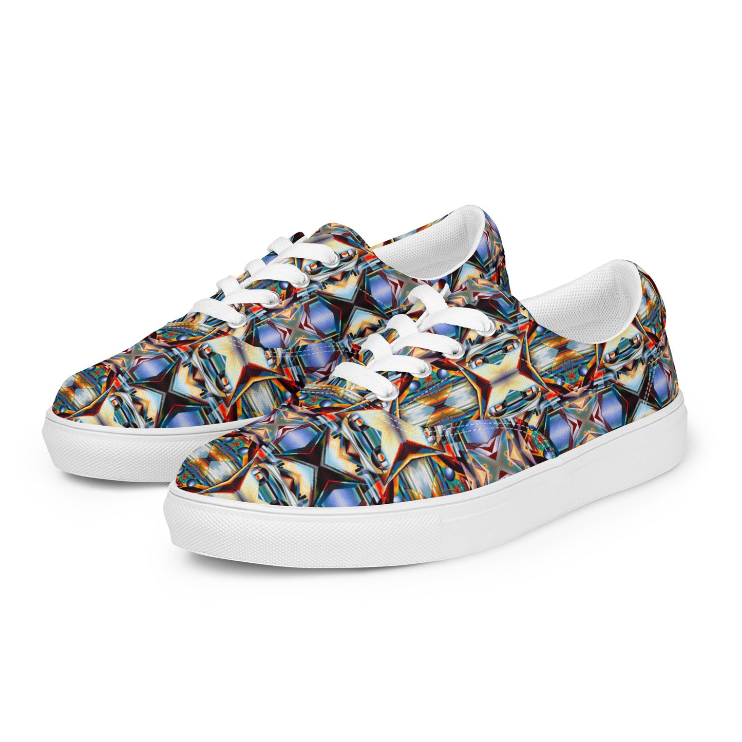 DMV 0221 Conceptual Artsy Women’s lace-up canvas shoes