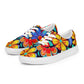 DMV 0257 Floral Women’s lace-up canvas shoes