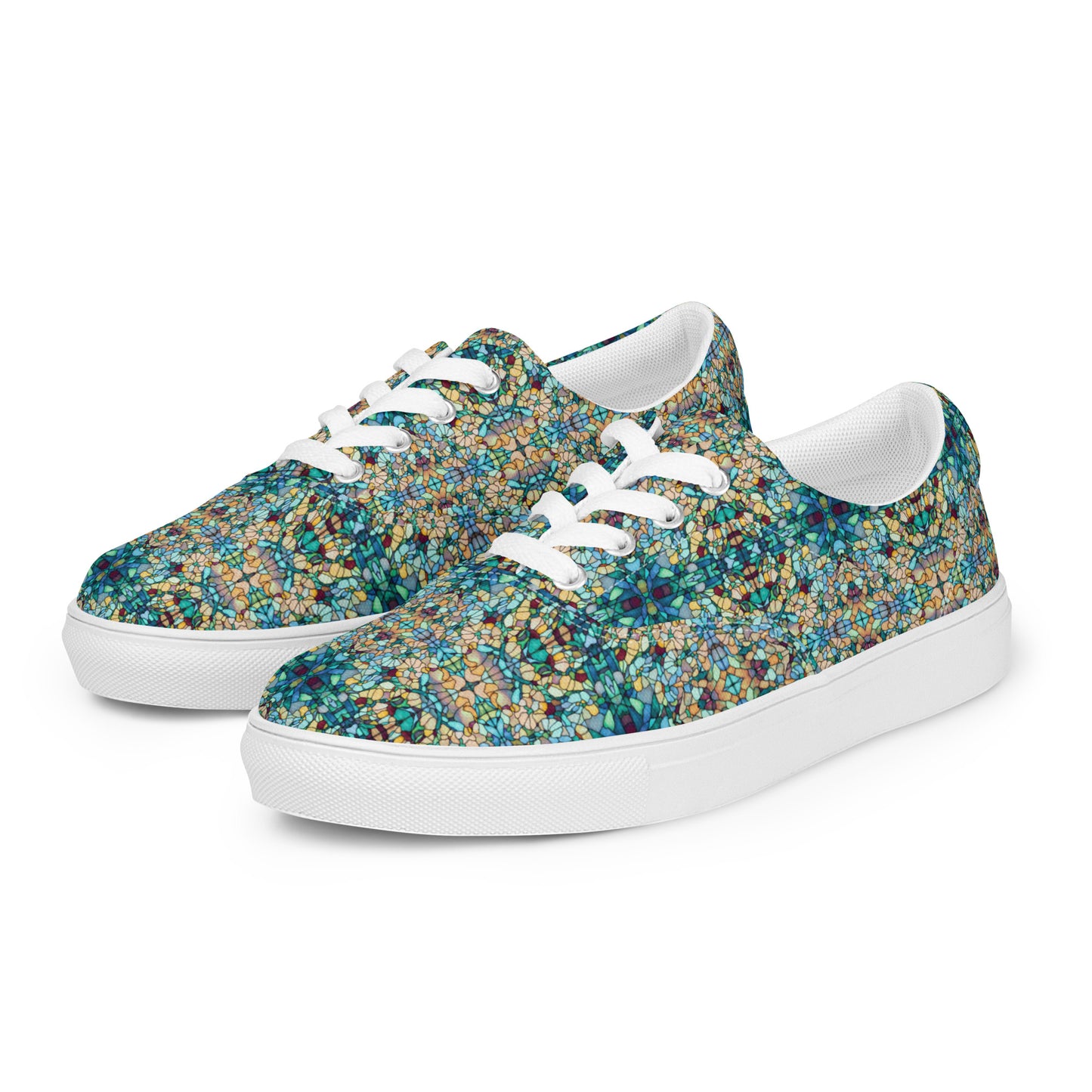 DMV 0254 Chic Boho Women’s lace-up canvas shoes