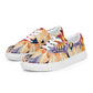 DMV 0137 Floral Women’s lace-up canvas shoes