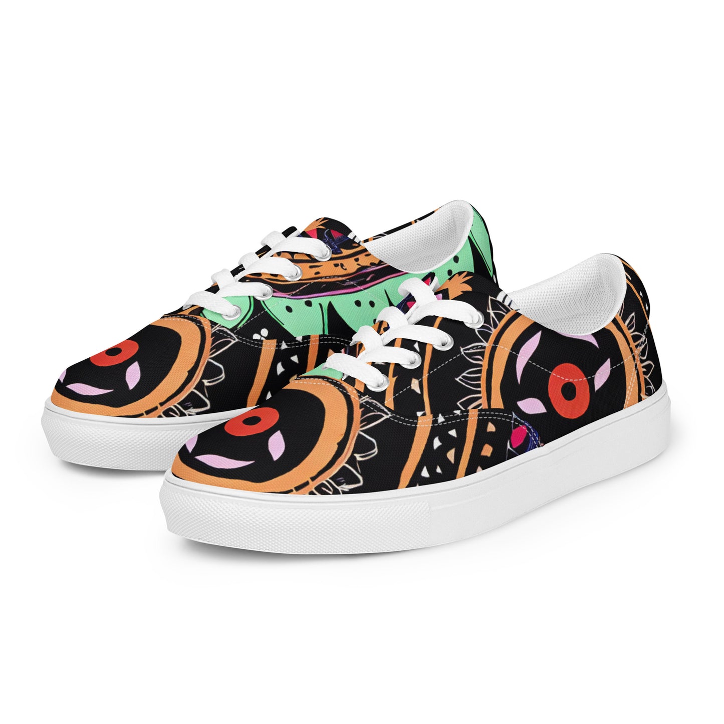 DMV 0180 Boho Women’s lace-up canvas shoes