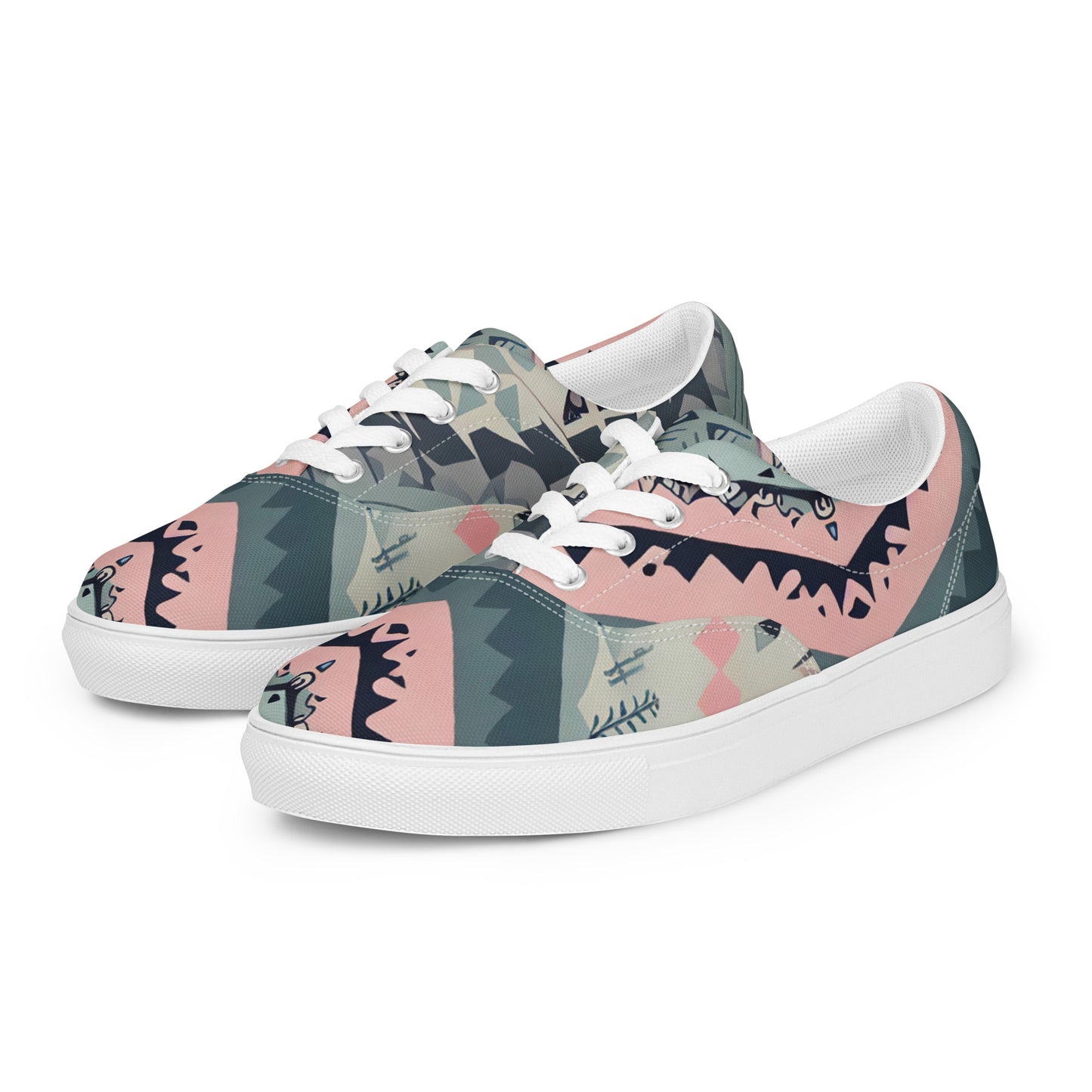 DMV 0306 Boho Women’s lace-up canvas shoes