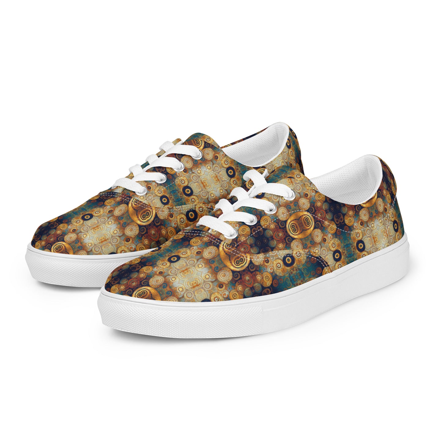 DMV 0183 Chic Boho Women’s lace-up canvas shoes