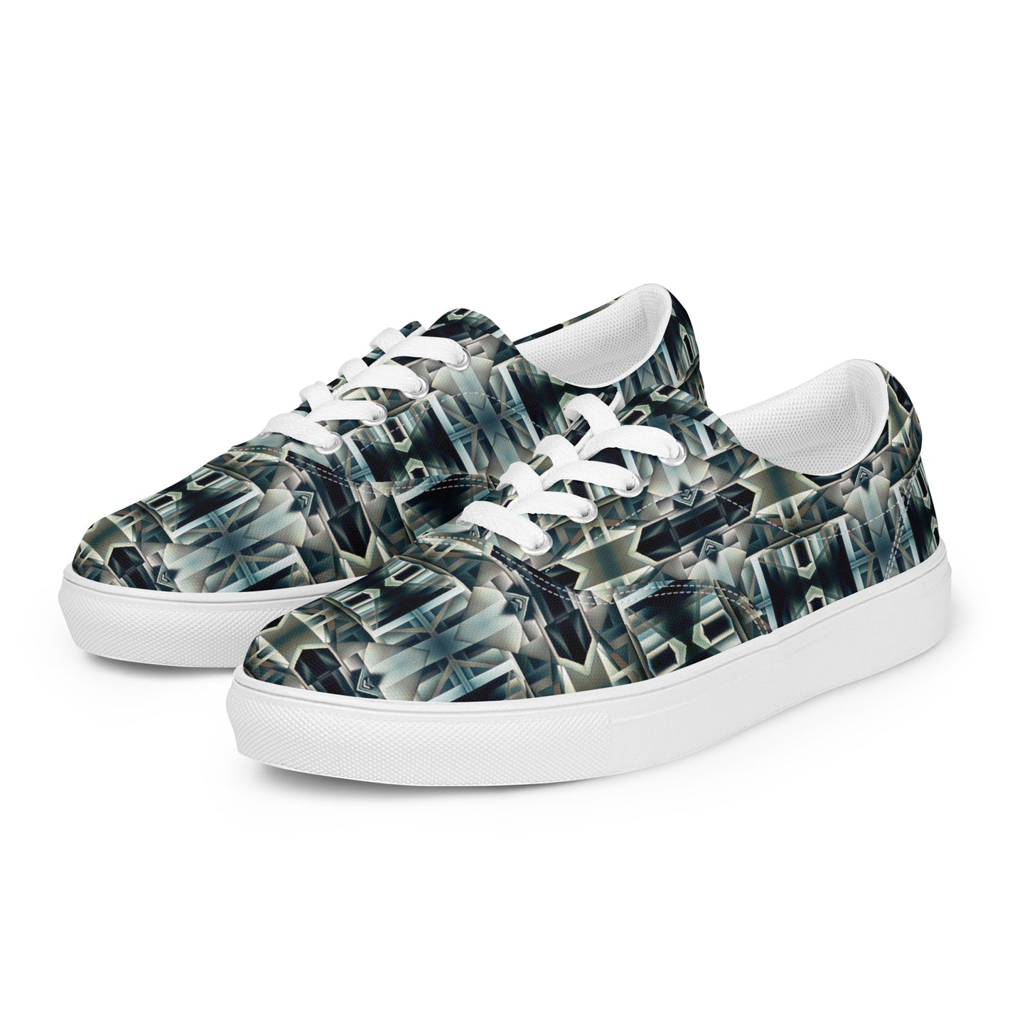 DMV 0414 Conceptual Artsy Women’s lace-up canvas shoes