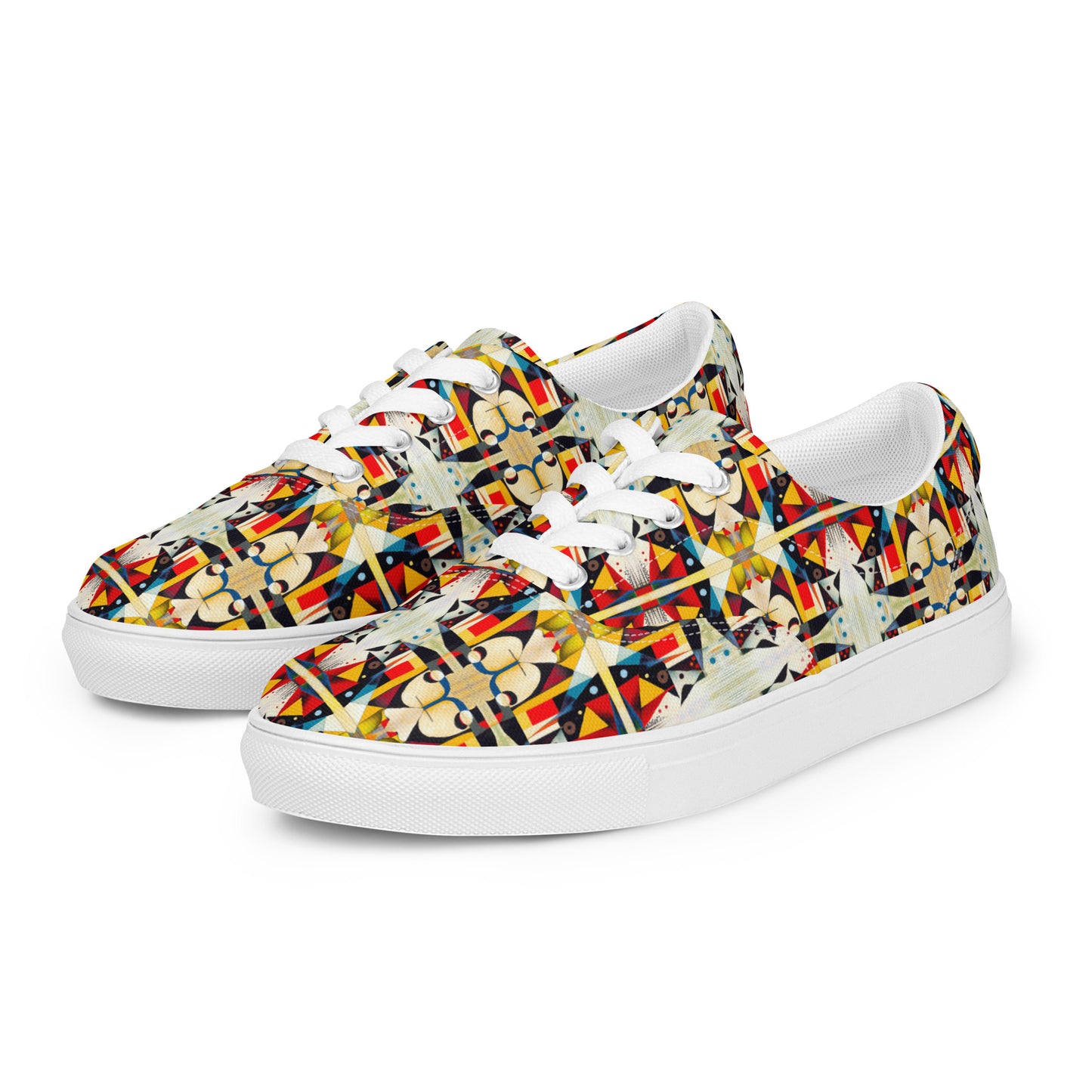 DMV 0517 Chic Boho Women’s lace-up canvas shoes